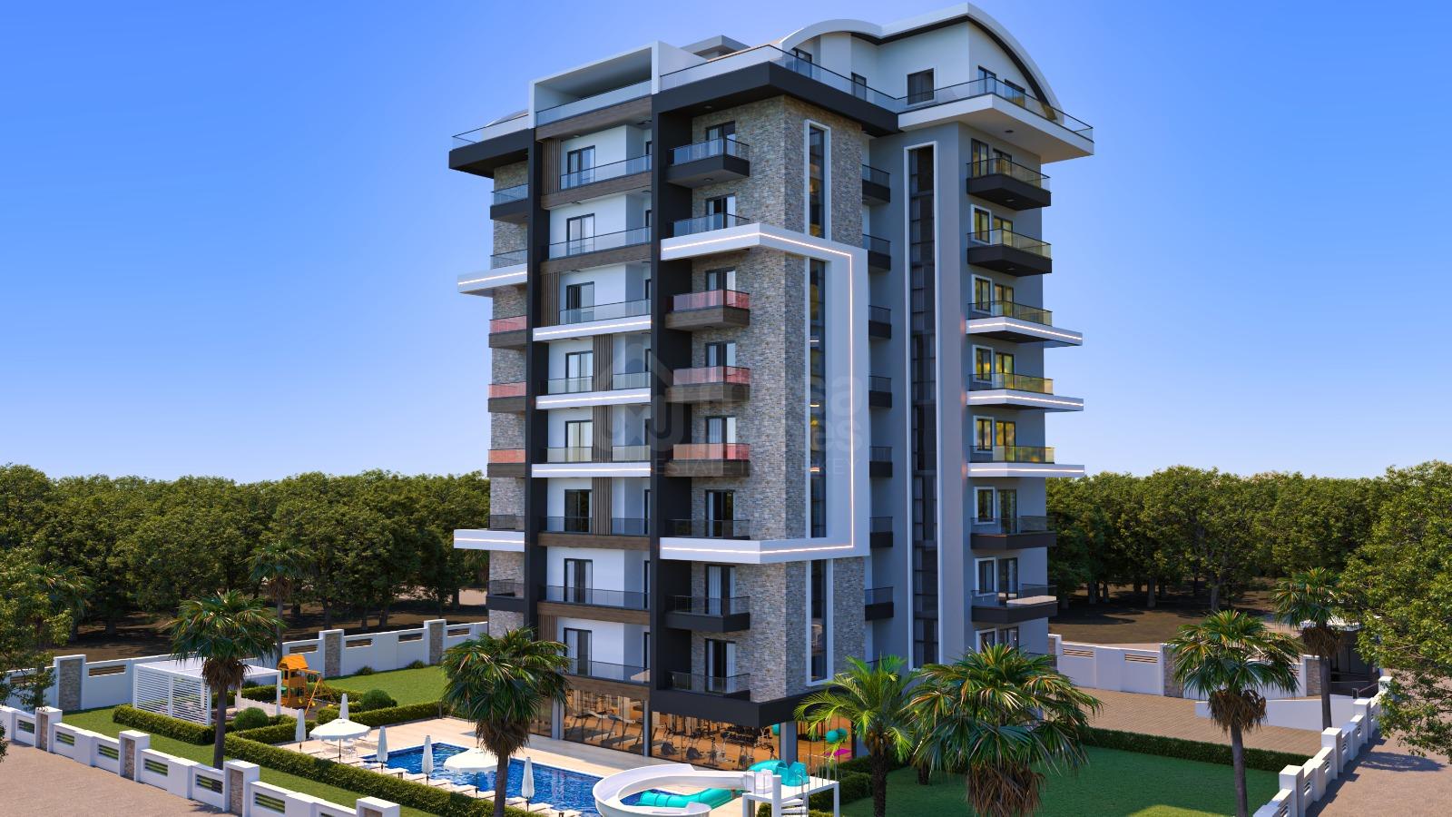 New Project 1+1, 1+1 Duplex Apartments in Payallar, Alanya