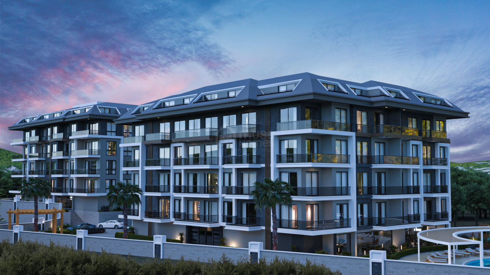 SEDA DIAMOND New Project with 1+1, 2+1 and 3+1 Duplex Apartments in Oba, Alanya