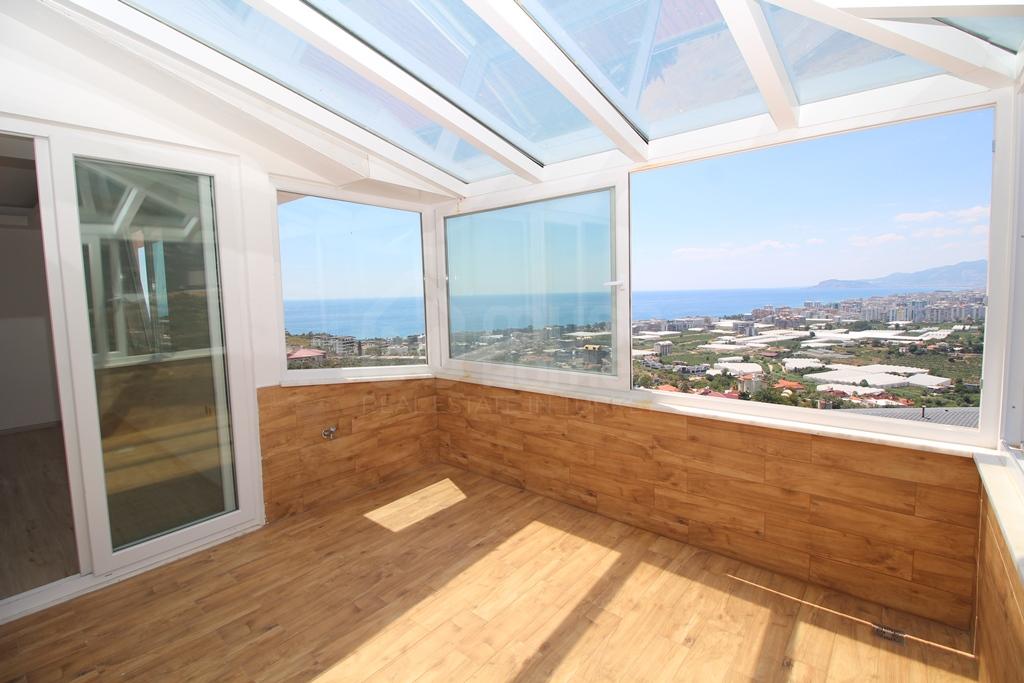 3+1 Duplex Apartment with Full Sea View in Kargıcak, Alanya