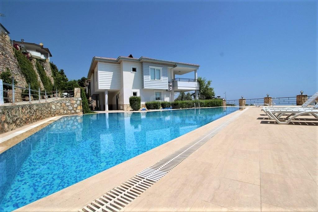 BEGONVİLL Furnished 3+1 villa with a sea view in Bektas id 6395