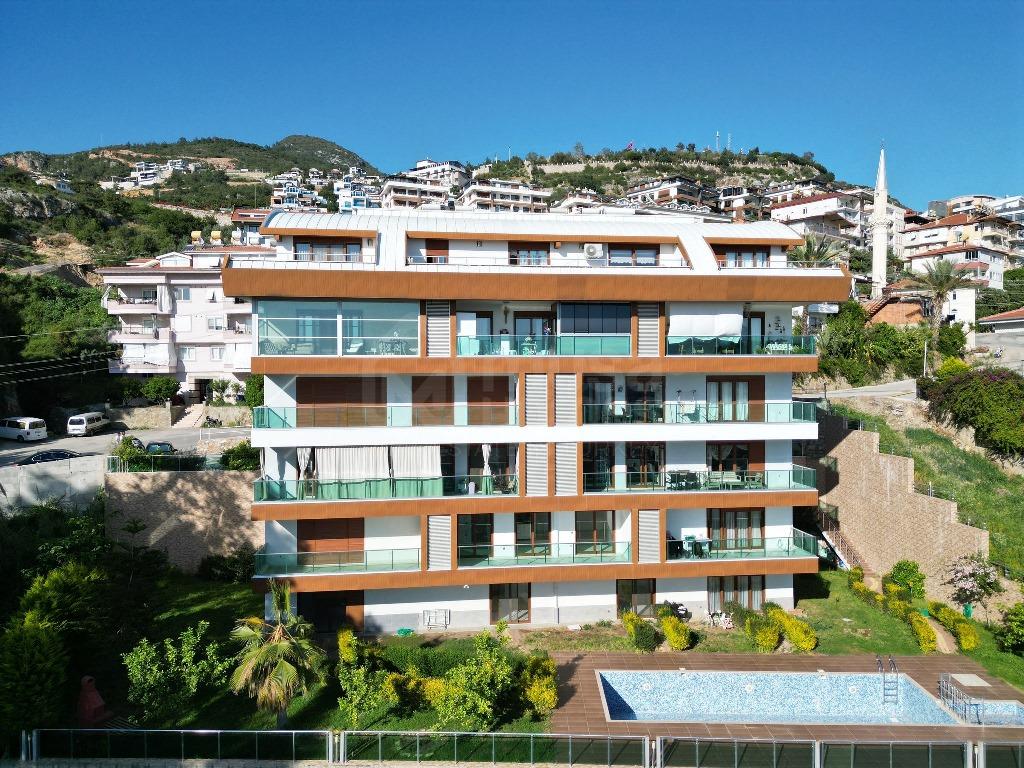 Alanya, Hasbahce. 3+1 apartment with a sea view id 5322