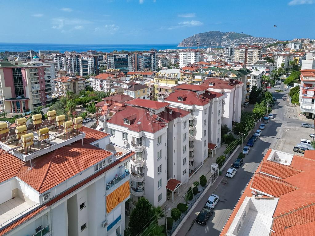 FAMİLY RESİDENCE Furnished 2+1 apartment with a sea view in Alanya, Cikcilli id 5727
