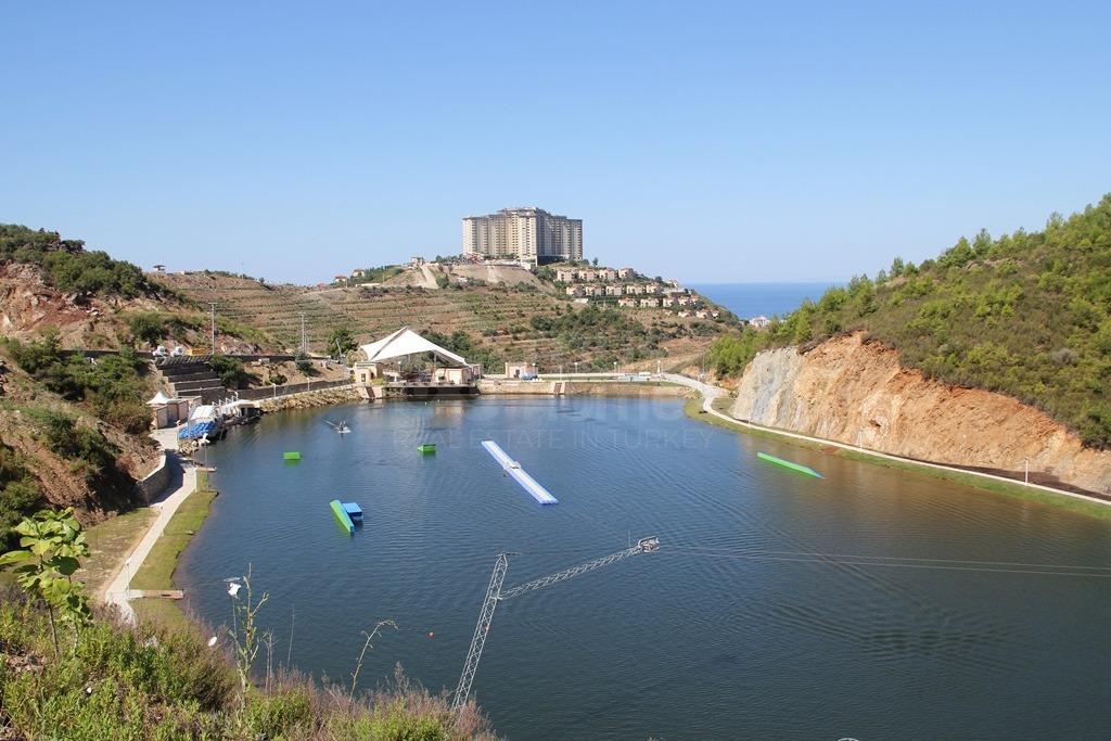 GOLD CİTY Furnished 2+1 apartment with a sea view in Alanya, Kargicak id 5856