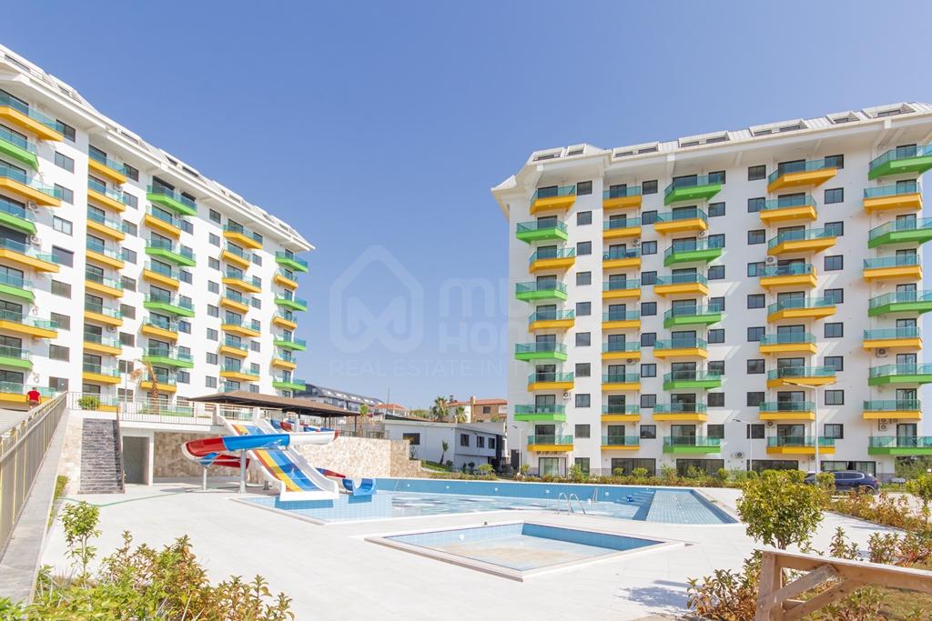 </noscript>GREEN TOWERS 1+1 apartment with a sea view in Avsallar id 6551