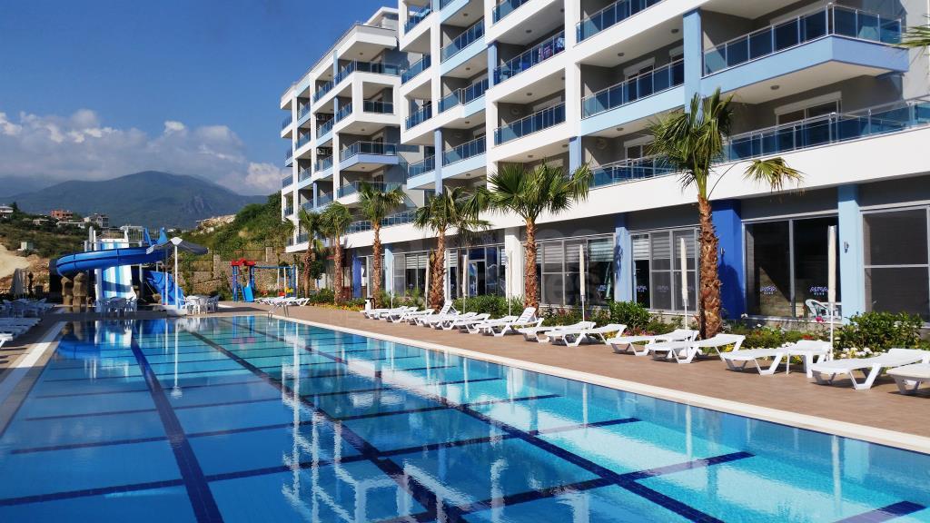 </noscript>AURA BLUE Furnished 2+1 apartment in Kestel id 6519
