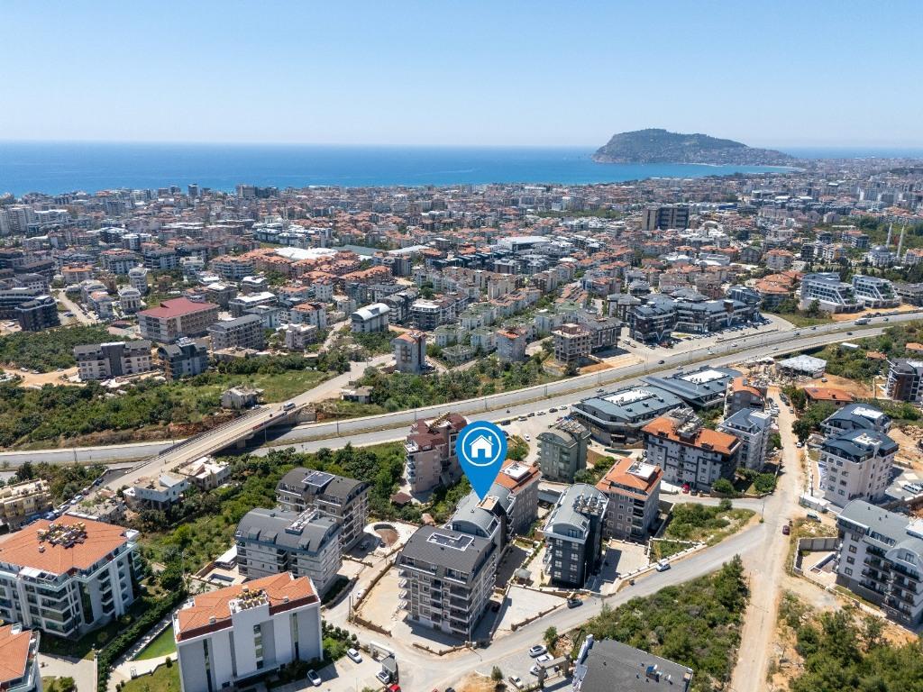 IKY UNİTED SUİTES Furnished 2+1 duplex with a sea view in Oba id 6620