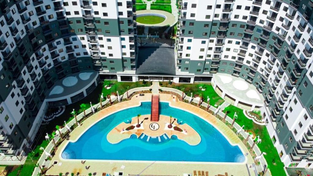 SERENİTY RESİDENCE Furnished 1+1 apartment with a sea view in Mahmutlar id 6662