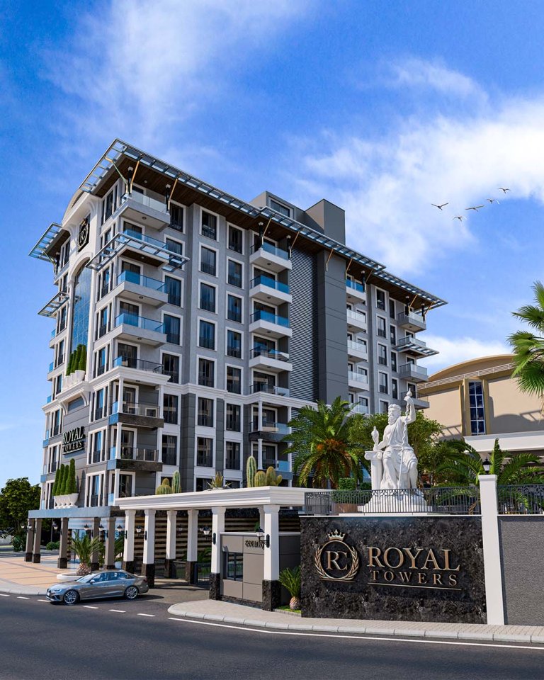 ROYAL TOWERS 1+1 apartment in Saray id 7402